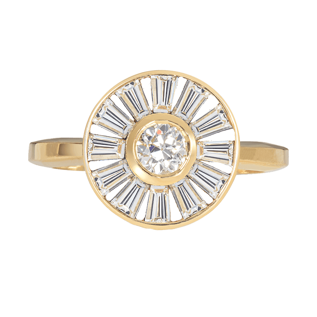 Diamond Art Deco Target Ring - Flora Bhattachary