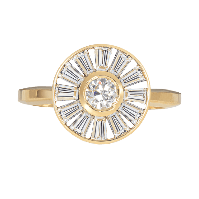 Diamond Art Deco Target Ring - Flora Bhattachary