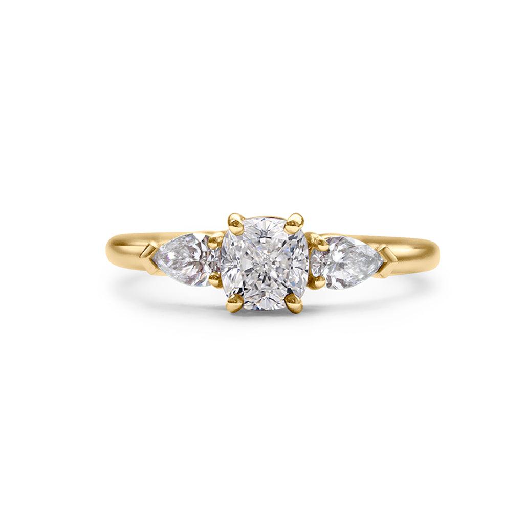 Yellow Gold Engagement Ring Yellow Gold Trilogy Engagement Ring