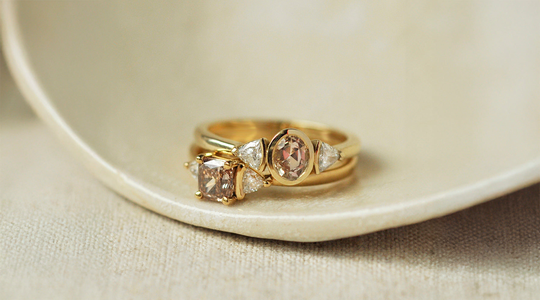 Champagne Diamond Engagement Rings
