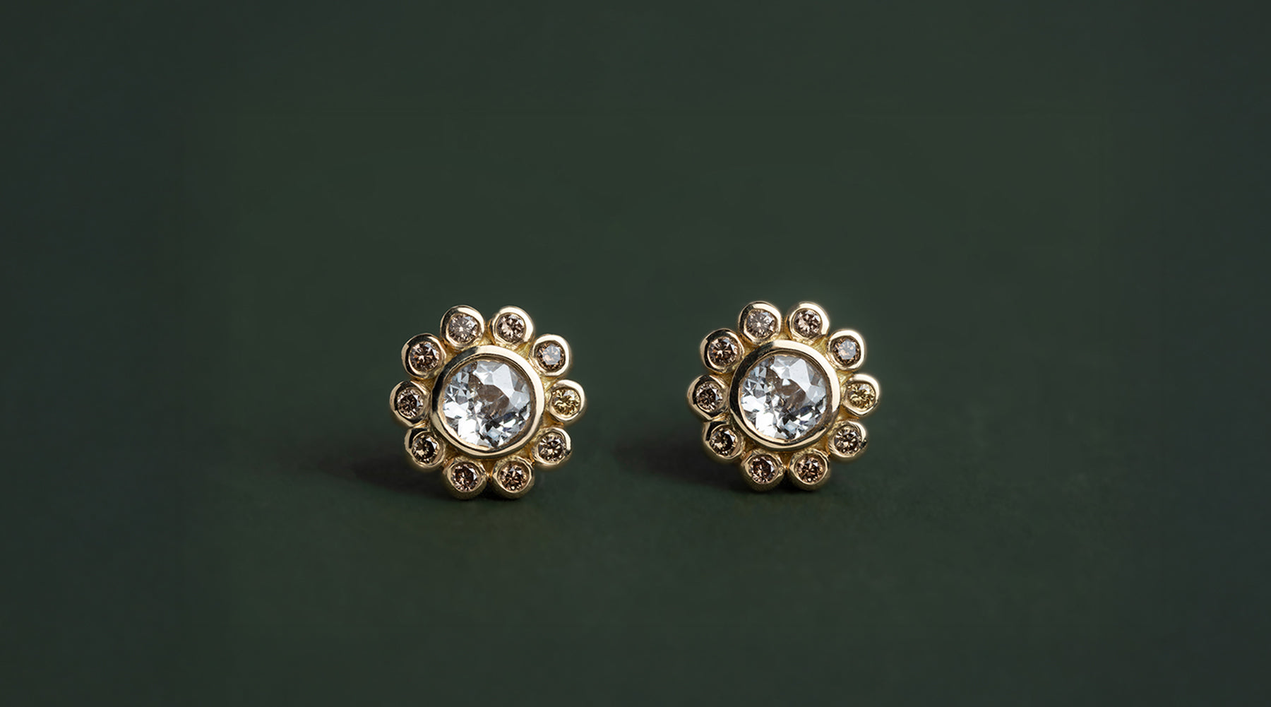 DIAMOND STUD EARRINGS - Flora Bhattachary Fine Jewellery