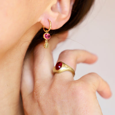 Pink Tourmaline Earrings
