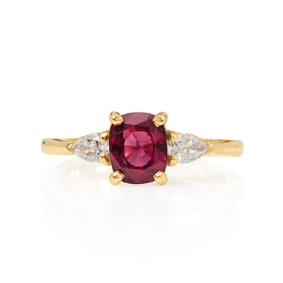 Cushion Ruby Ring
