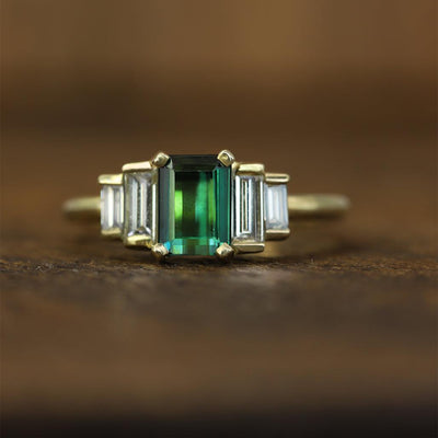Mahal Tourmaline and Diamond Ring - Flora Bhattachary Fine Jewellery