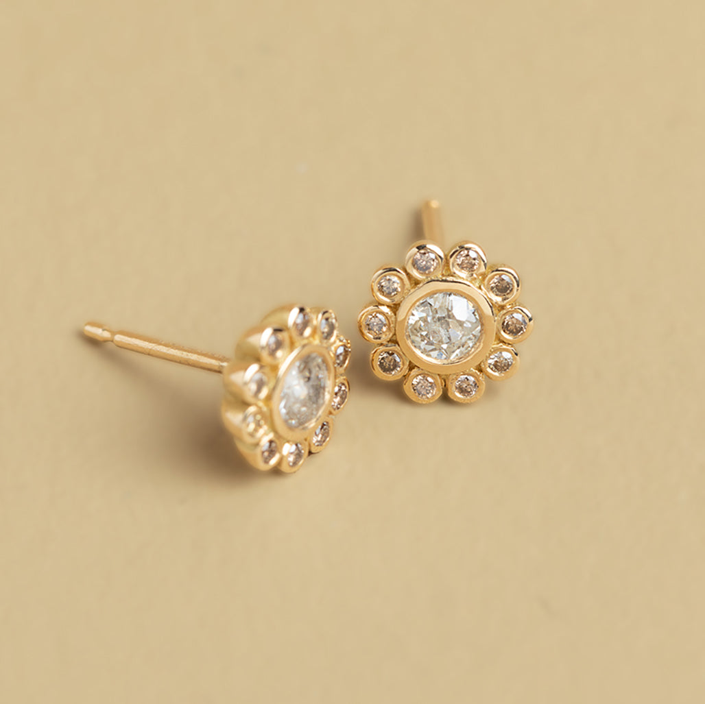 Champagne Diamond Studs