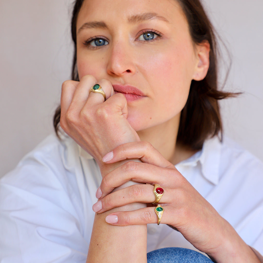 Shanti Emerald Ring