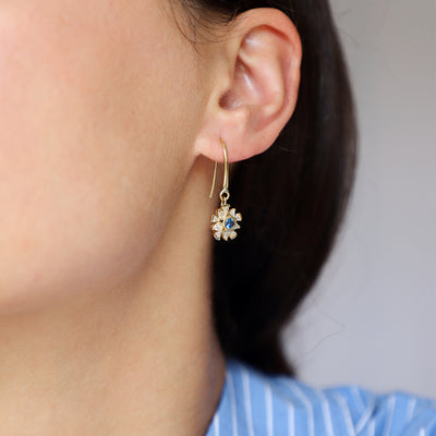 Sapphire Diamond Earrings