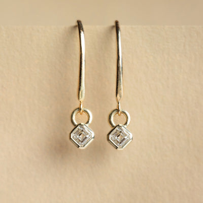 Asscher Hanging Earrings