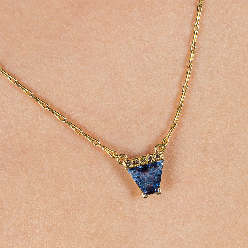 Sapphire Necklace on Model