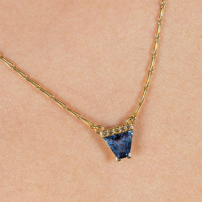 Sapphire Necklace on Model