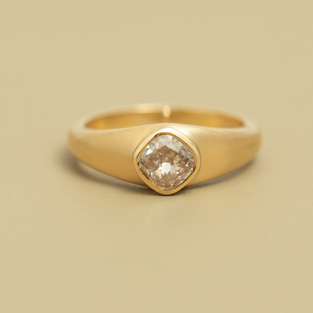 Champagne Cushion Ring