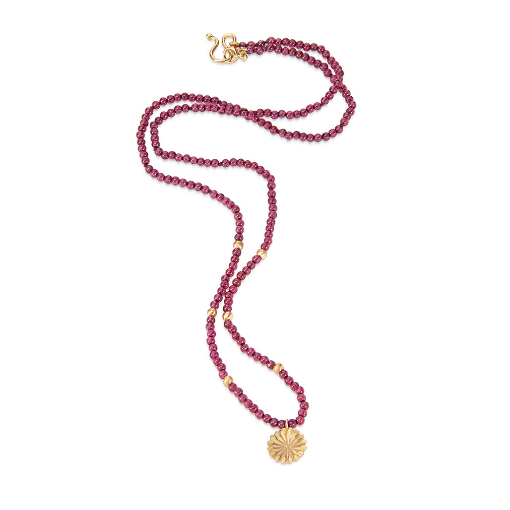 Gold Garnet Necklace