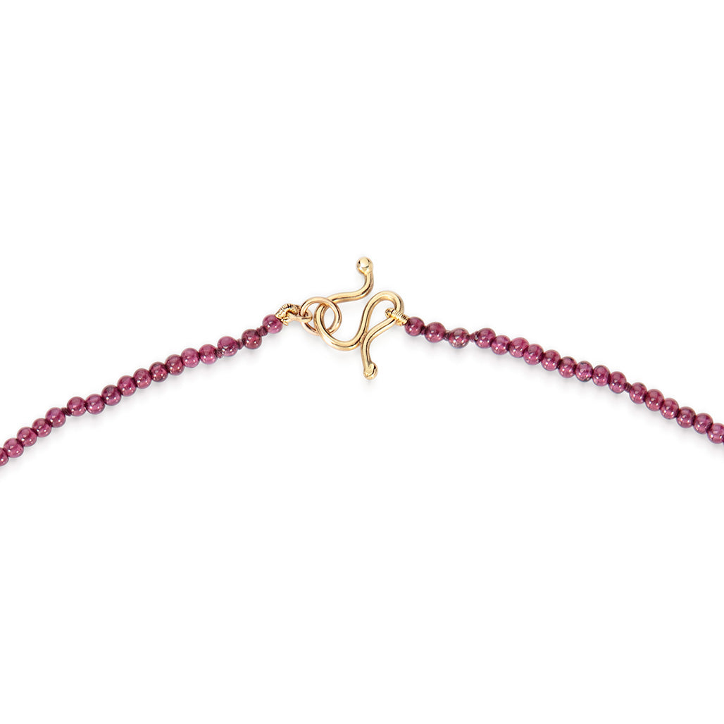 Gold Catch Garnet Necklace
