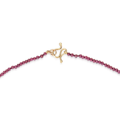 Gold Catch Garnet Necklace