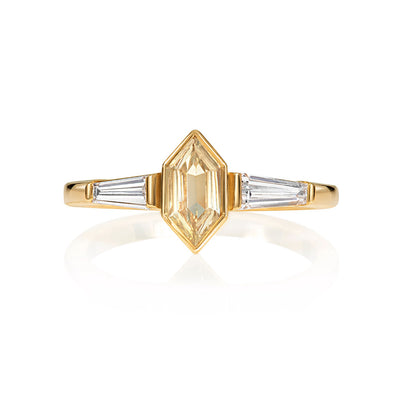 Hexagon Diamond Ring