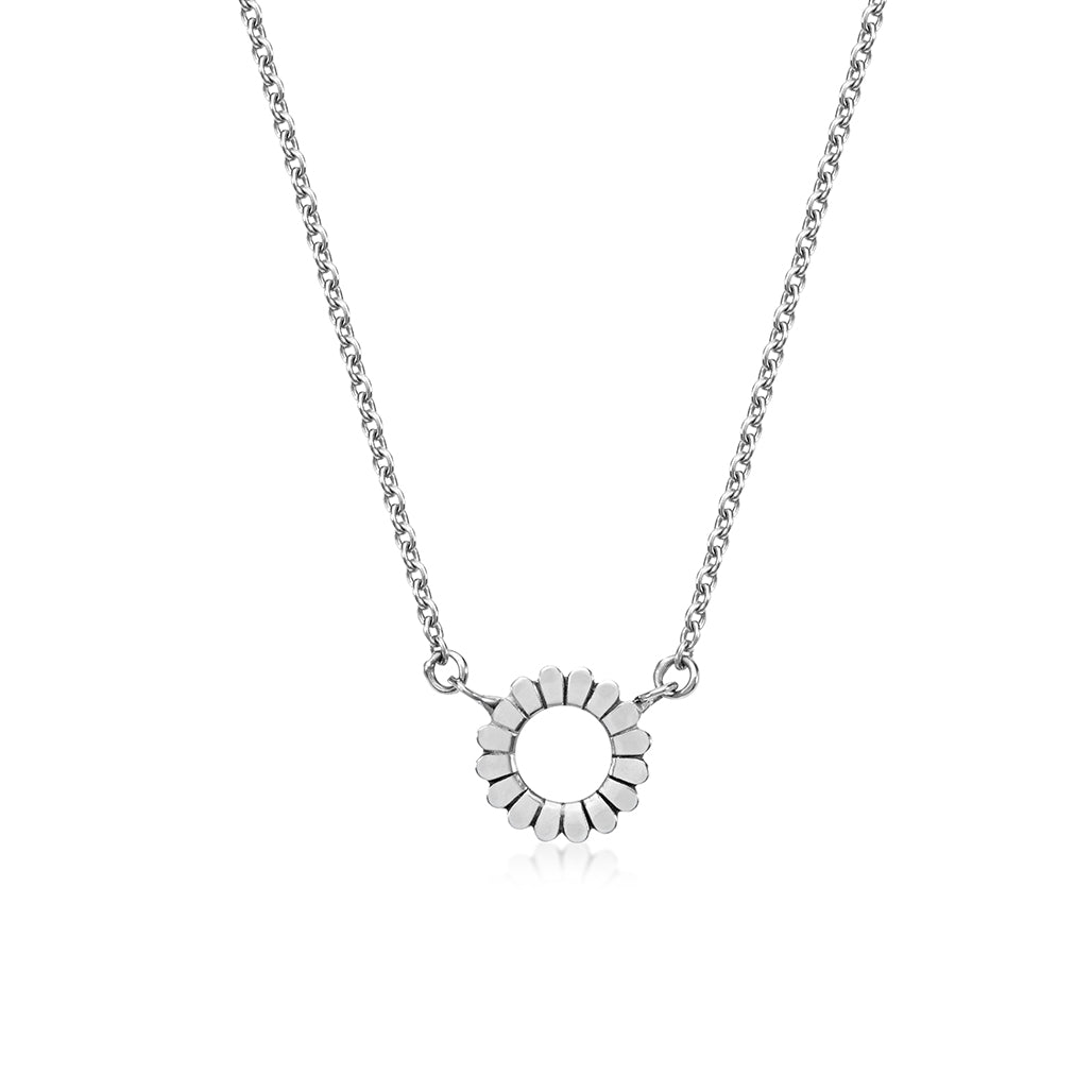 White Gold Floral Pendant