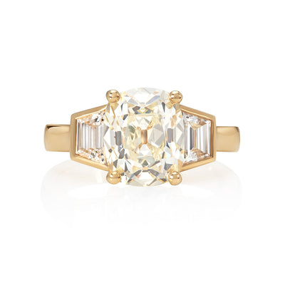 Antique Elongated Cushion Ring