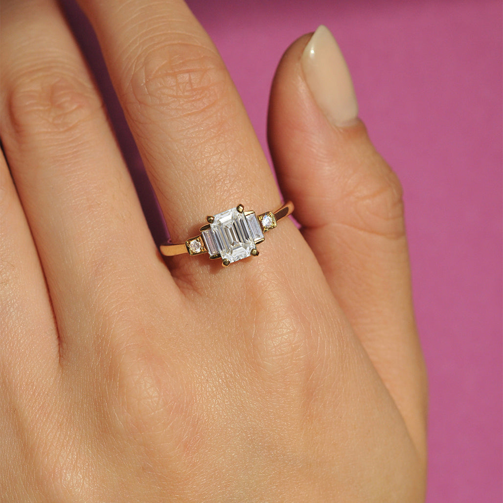 Emerald Cut Diamond Ring