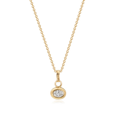 Chunky Oval Diamond Pendant