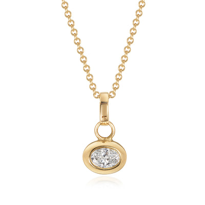Oval Diamond Pendant