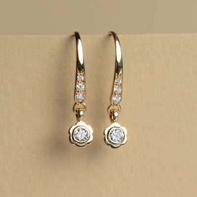 Vintage Diamond Drop Earrings