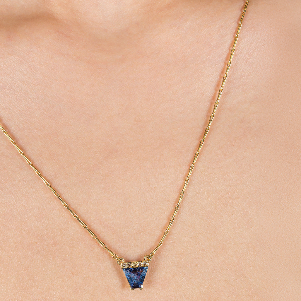 Trapeze Sapphire Pendant
