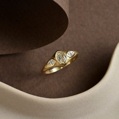 Champagne Oval Engagement Ring