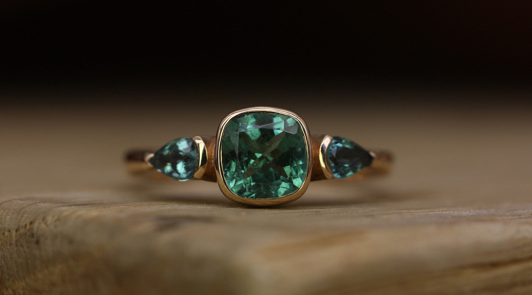 Tourmaline Cushion Ring - Flora Bhattachary