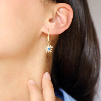 Sapphire Diamond Earrings
