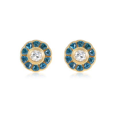 Sapphire Diamond Studs