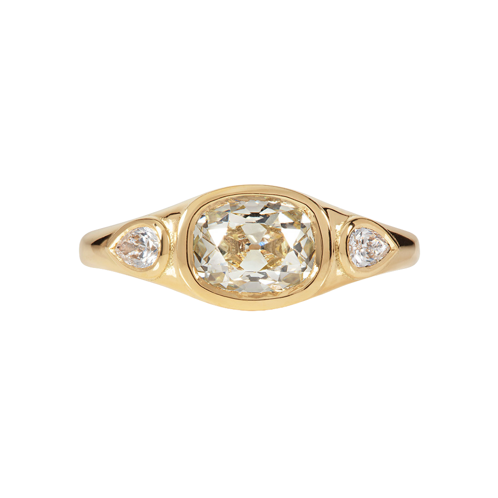 Old Mine Cushion Diamond Ring