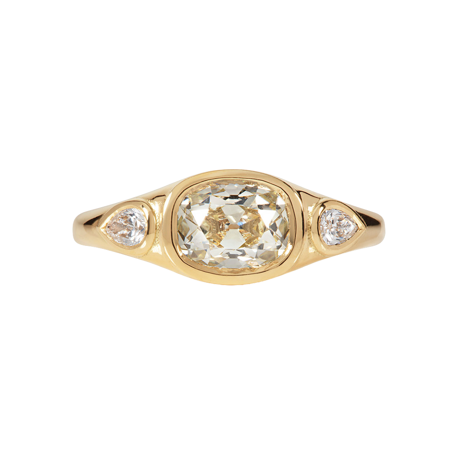 Old Mine Cushion Diamond Ring