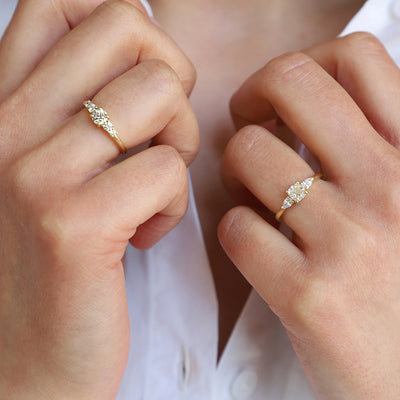Cushion Cut Trilogy Ring