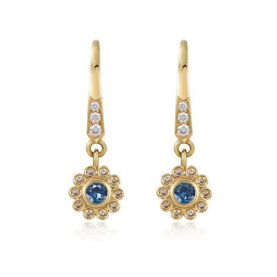 Sapphire Diamond Earrings