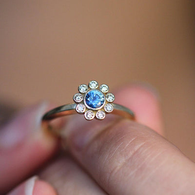 Sapphire Diamond Ring - Flora Bhattachary Fine Jewellery