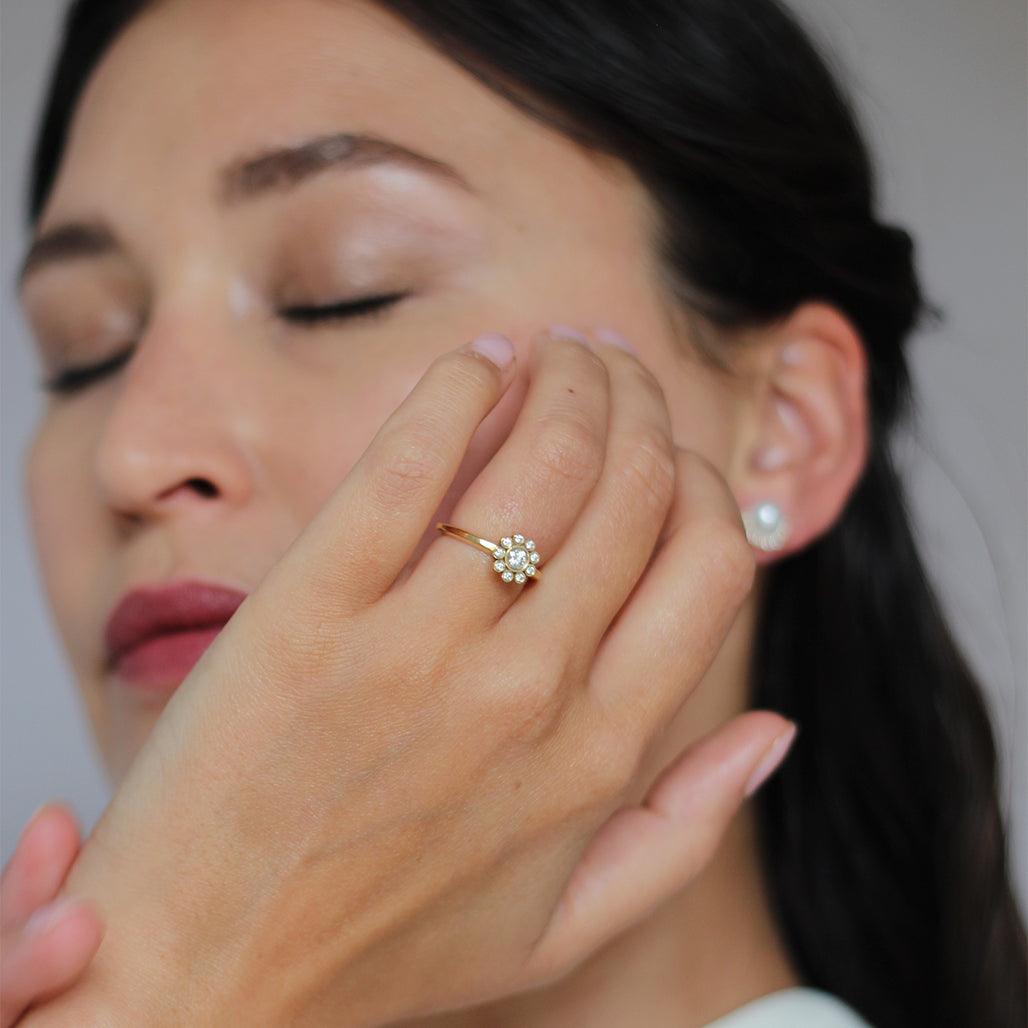 Aditi White Diamond Constellation Ring - Flora Bhattachary Fine Jewellery