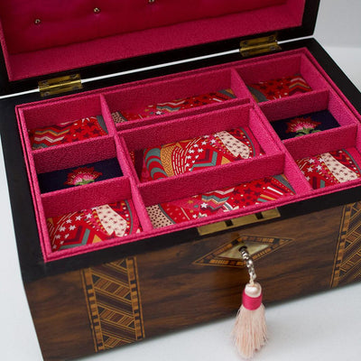 Antique Embroidered Jewellery Box - Flora Bhattachary Fine Jewellery