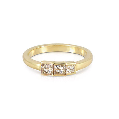 Princess Triple Stone Ring - Flora Bhattachary Fine Jewellery