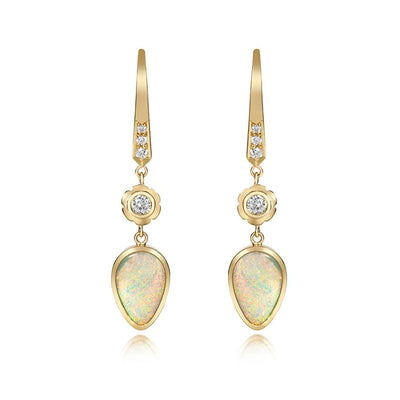 Ashru Opal Hanging Earrings - Flora Bhattachary Fine Jewellery