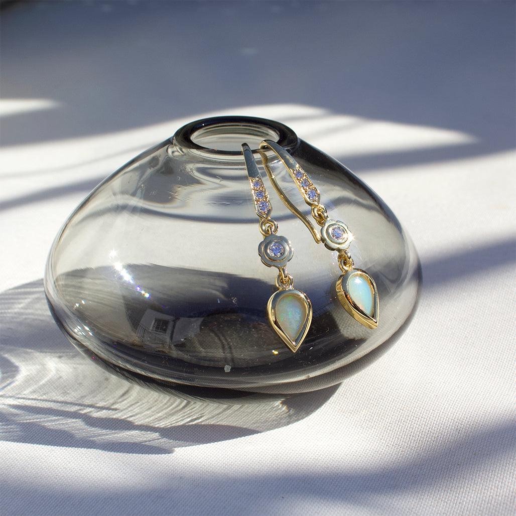 Opal Hanging Earrings - Flora Bhattachary Fine Jewellery