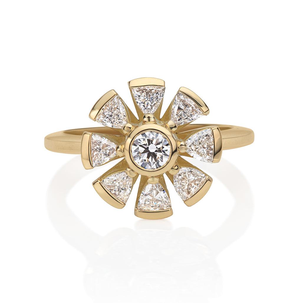 Floral Engagement Ring
