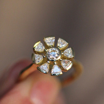 Floral Diamond Ring - Flora Bhattachary Fine Jewellery