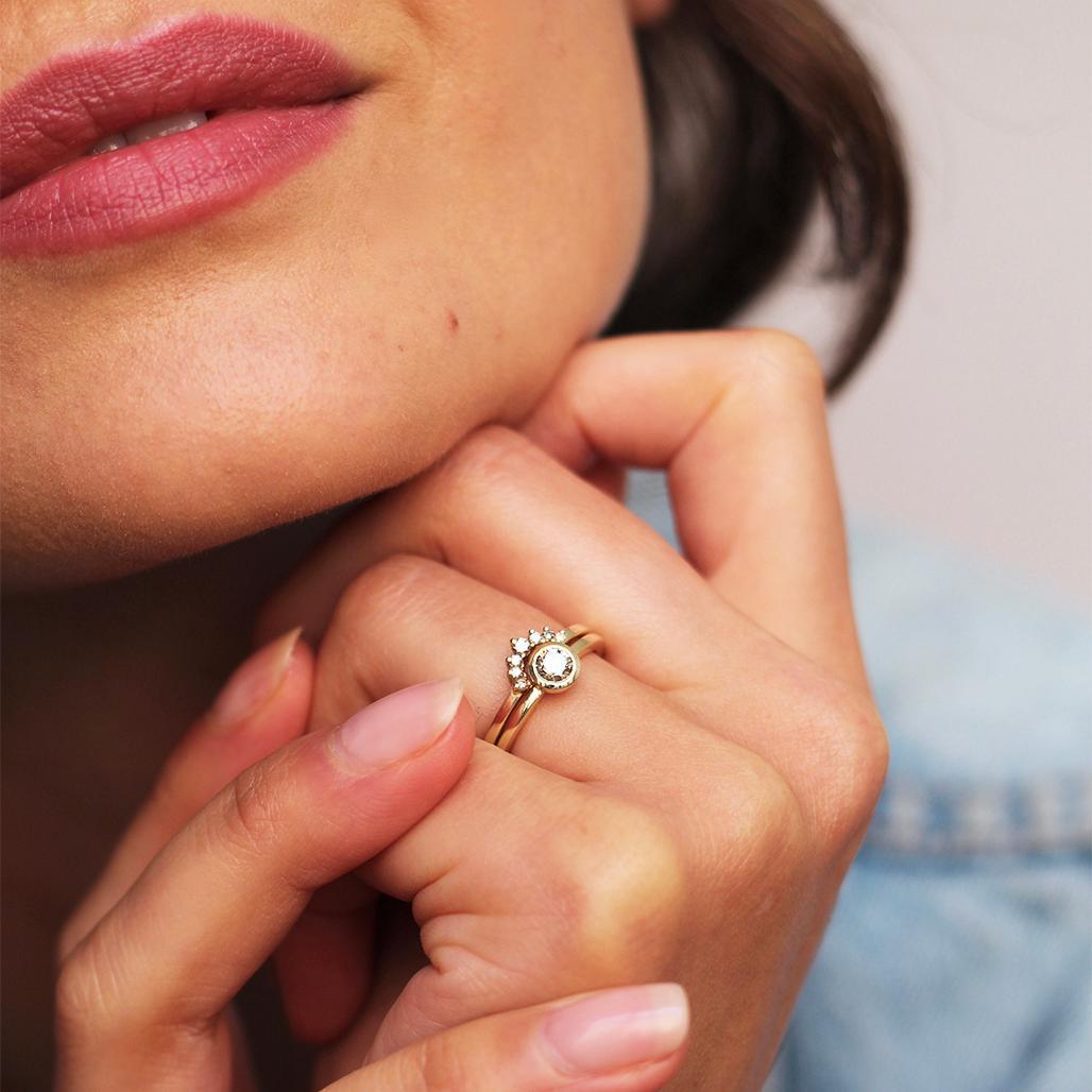 Diamond Nesting Bridal Ring - Flora Bhattachary Fine Jewellery