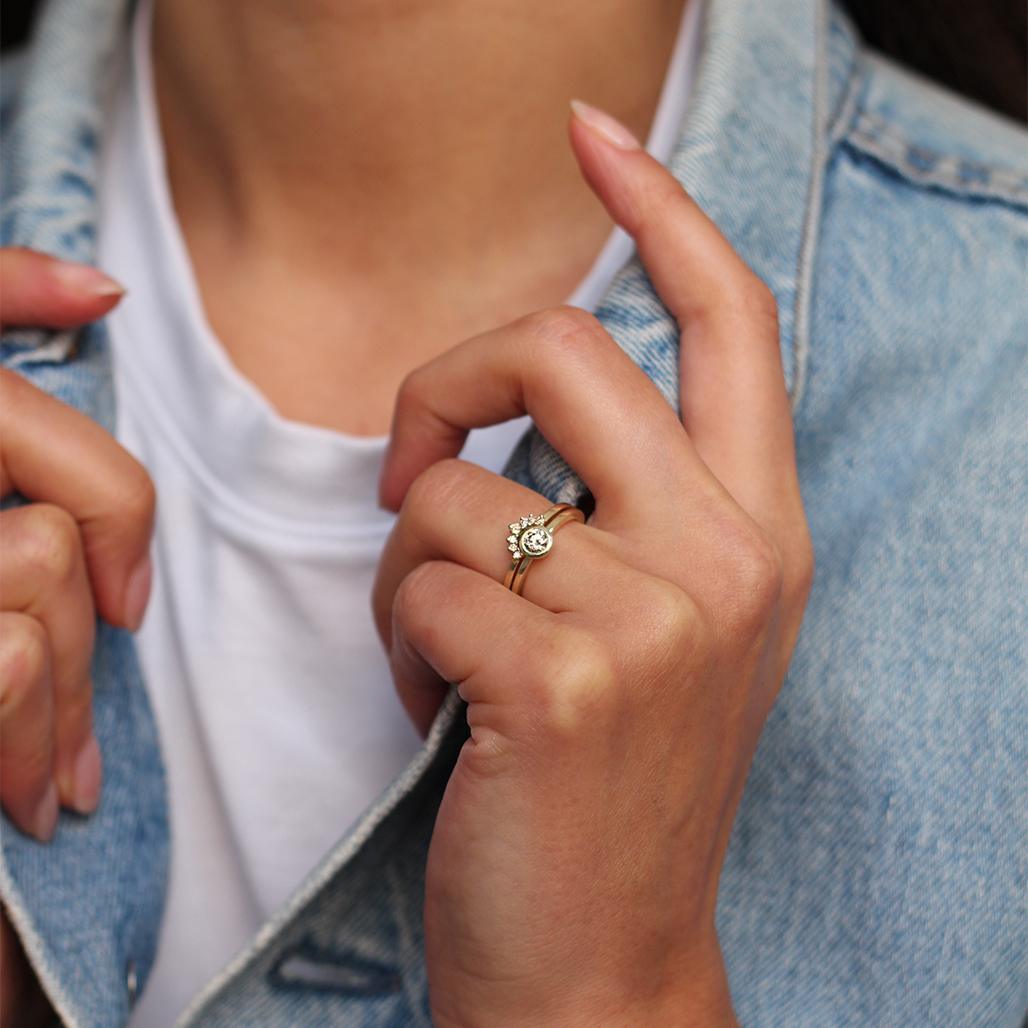 Chandri Diamond Nesting Ring - Flora Bhattachary Fine Jewellery