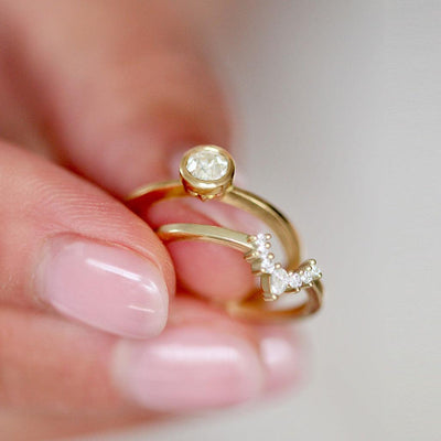 Chandri Pear Nesting Ring - Flora Bhattachary Fine Jewellery