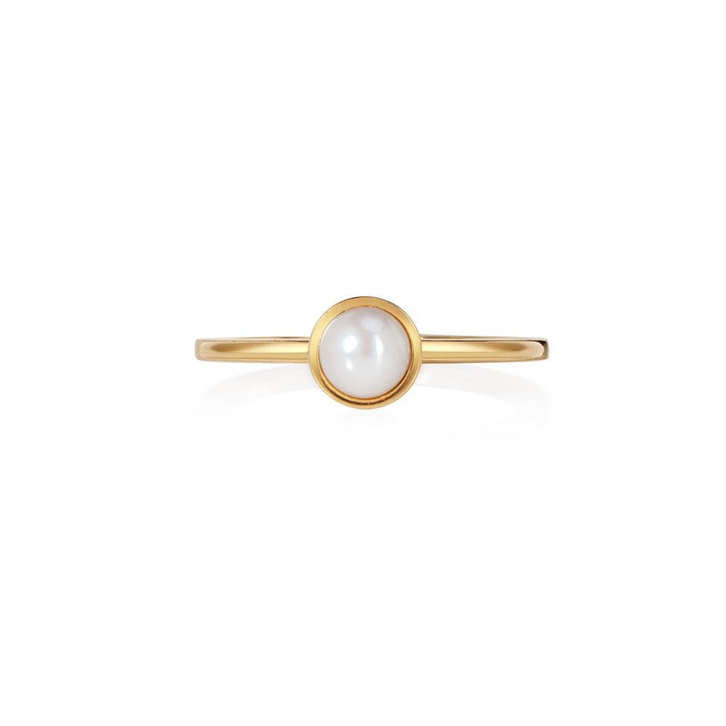 Chandri White Pearl Ring - Flora Bhattachary Fine Jewellery