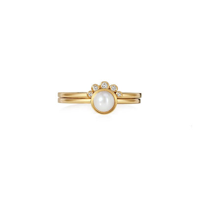 Chandri White Pearl Ring - Flora Bhattachary Fine Jewellery