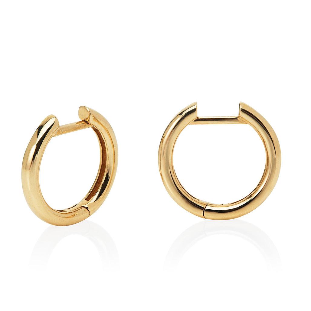 Gold Hoop Huggie Earrings