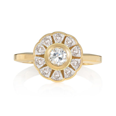 Dianthus Antique Diamond Ring - Flora Bhattachary Fine Jewellery