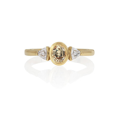 Jasmin Champagne Sapphire Ring - Flora Bhattachary Fine Jewellery